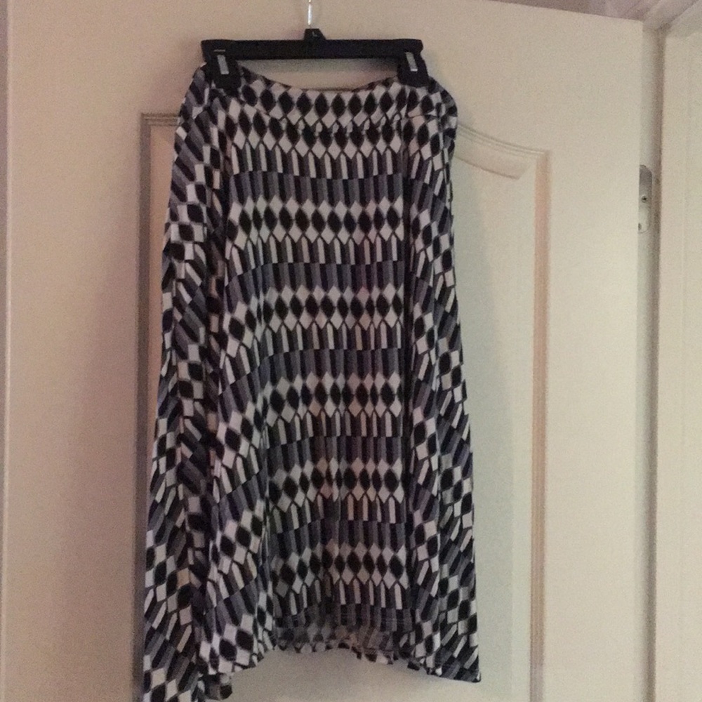 Black Patterned Skirt